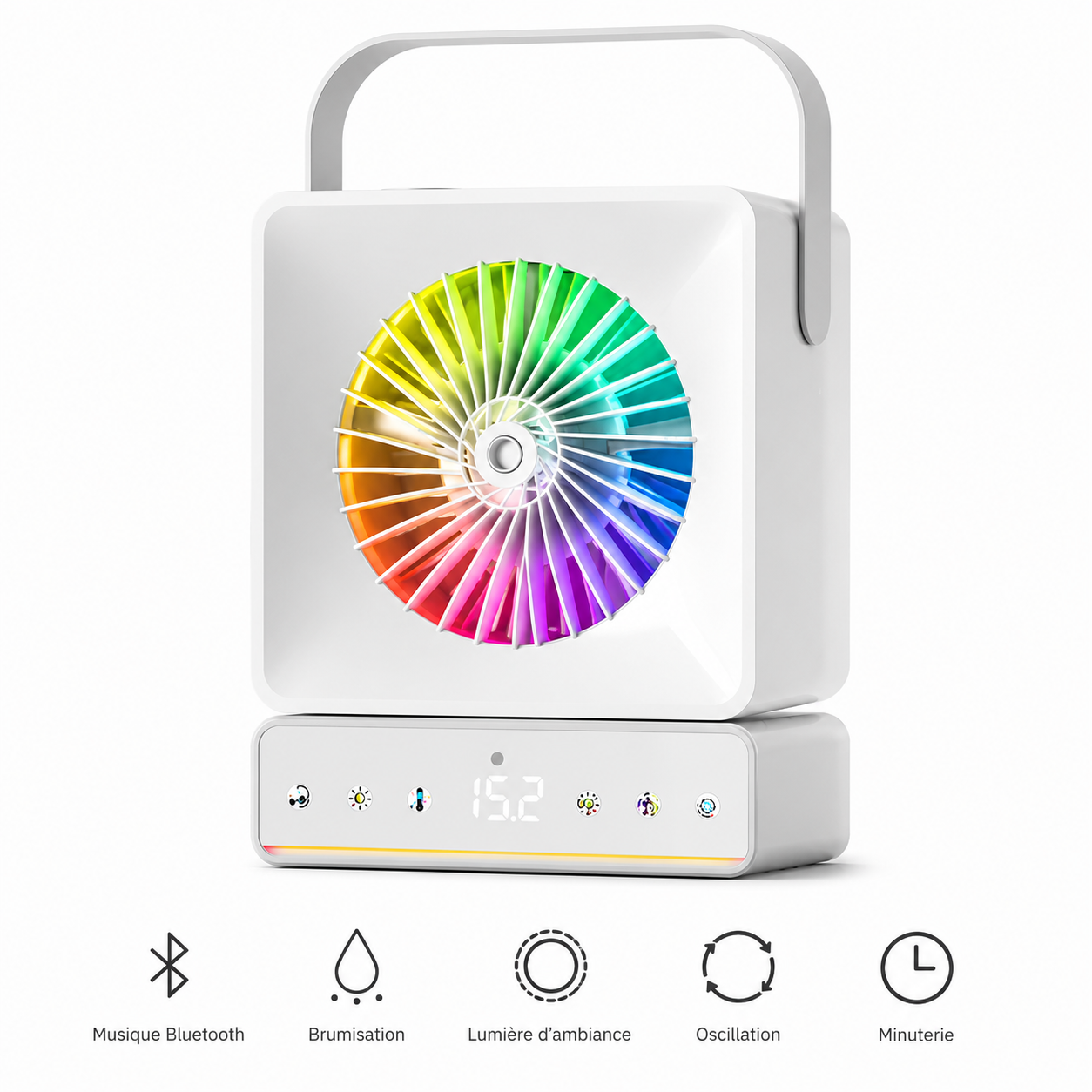 Ventilateur de Bureau Humidificateur avec Brumisation Portable
