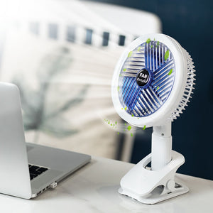 Desktop Electric Fan Clip Fan Rechargeable Office Student Dormitory With Desk Lamp Fan Wall Hanging Small Mute Fan