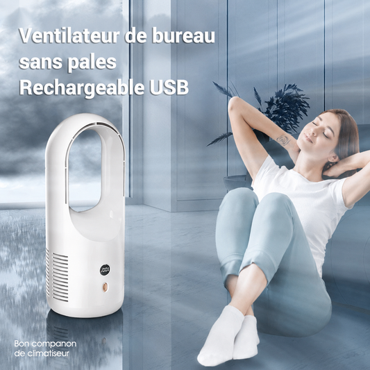Ventilateur sans Pales de Bureau, Recharge USB