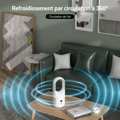 Ventilateur sans Pales de Bureau, Recharge USB