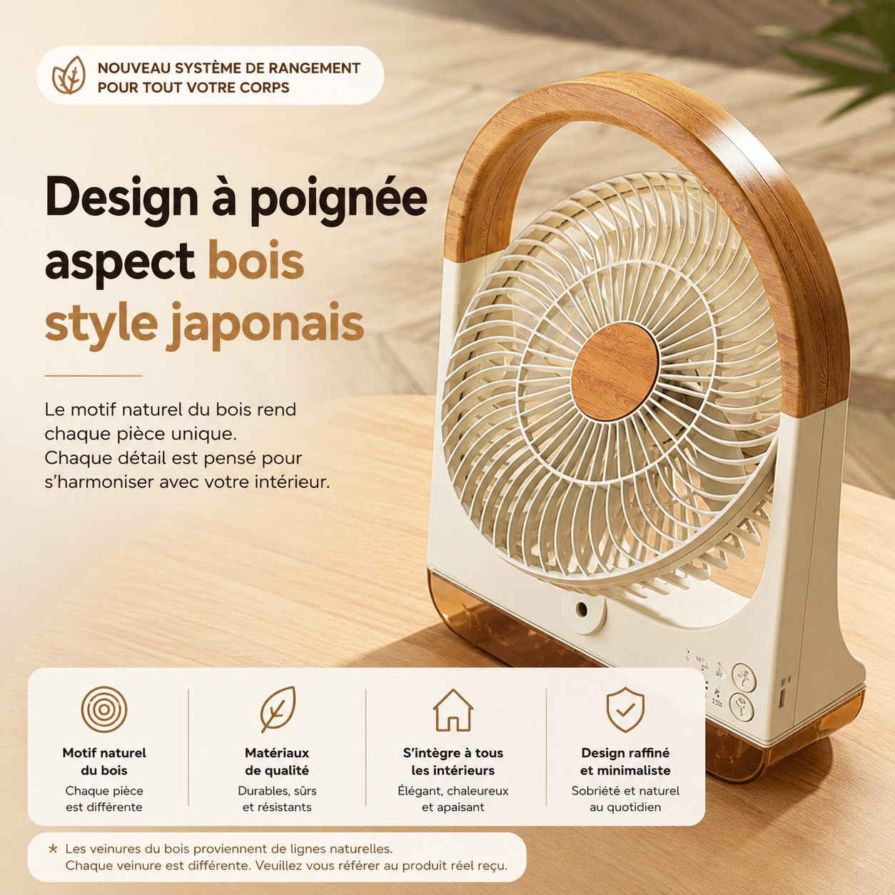 Ventilateur Humidificateur Multifonction Portable avec Brumisation