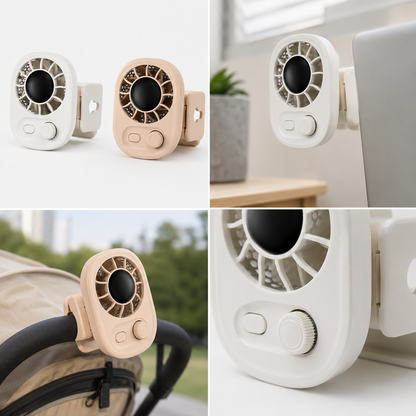 Mini Ventilateur Haute Vitesse à Pince pour Bureau et Extérieur