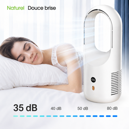 Ventilateur sans Pales de Bureau, Recharge USB