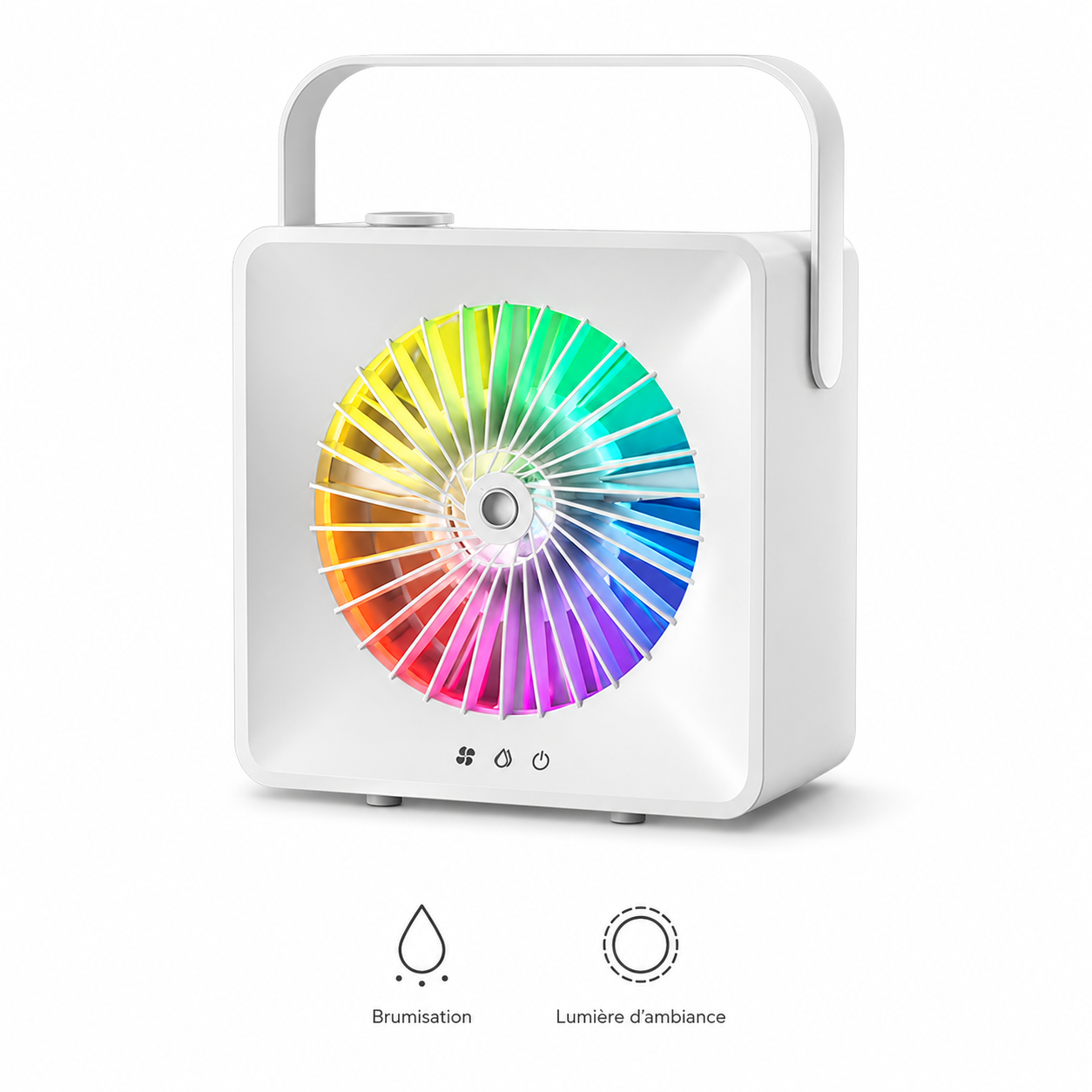 Ventilateur de Bureau Humidificateur avec Brumisation Portable