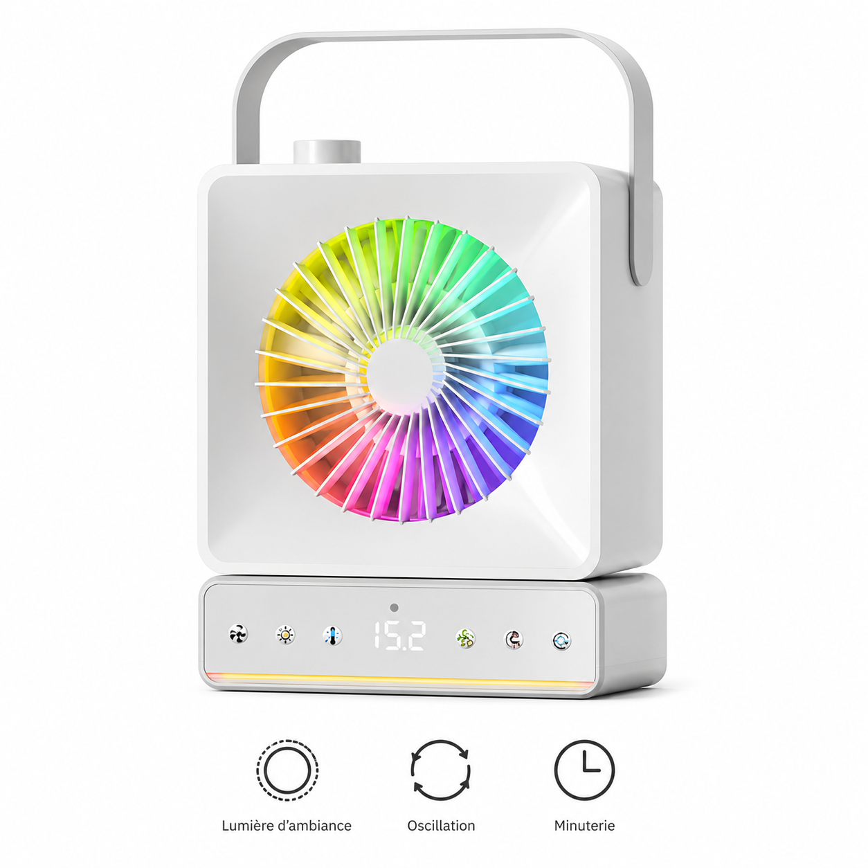 Ventilateur de Bureau Humidificateur avec Brumisation Portable
