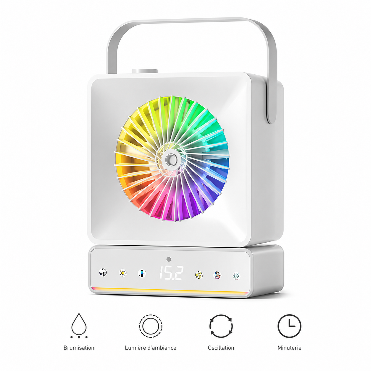 Ventilateur de Bureau Humidificateur avec Brumisation Portable