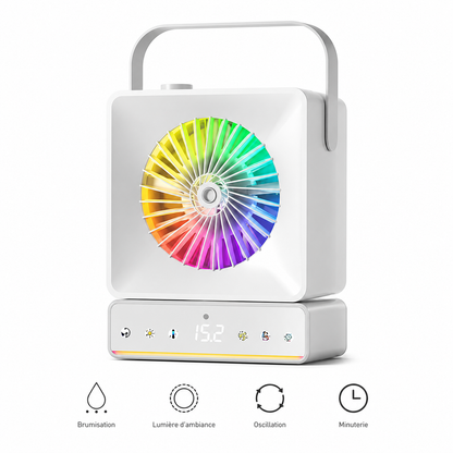 Ventilateur de Bureau Humidificateur avec Brumisation Portable