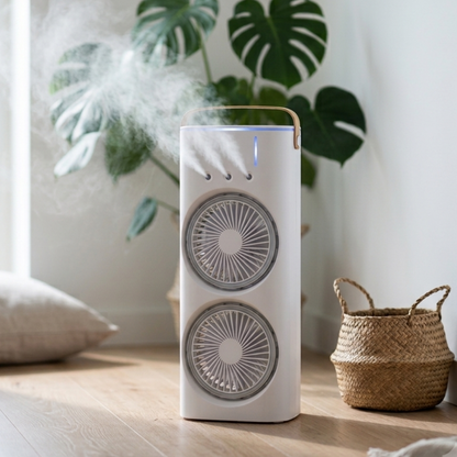 Double-headed Three-hole Spray Cooling Fan